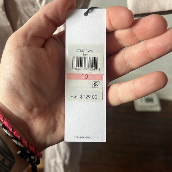 NWT Calvin Klein Collared Button Up Dress Size 10 - Picture 4 of 6